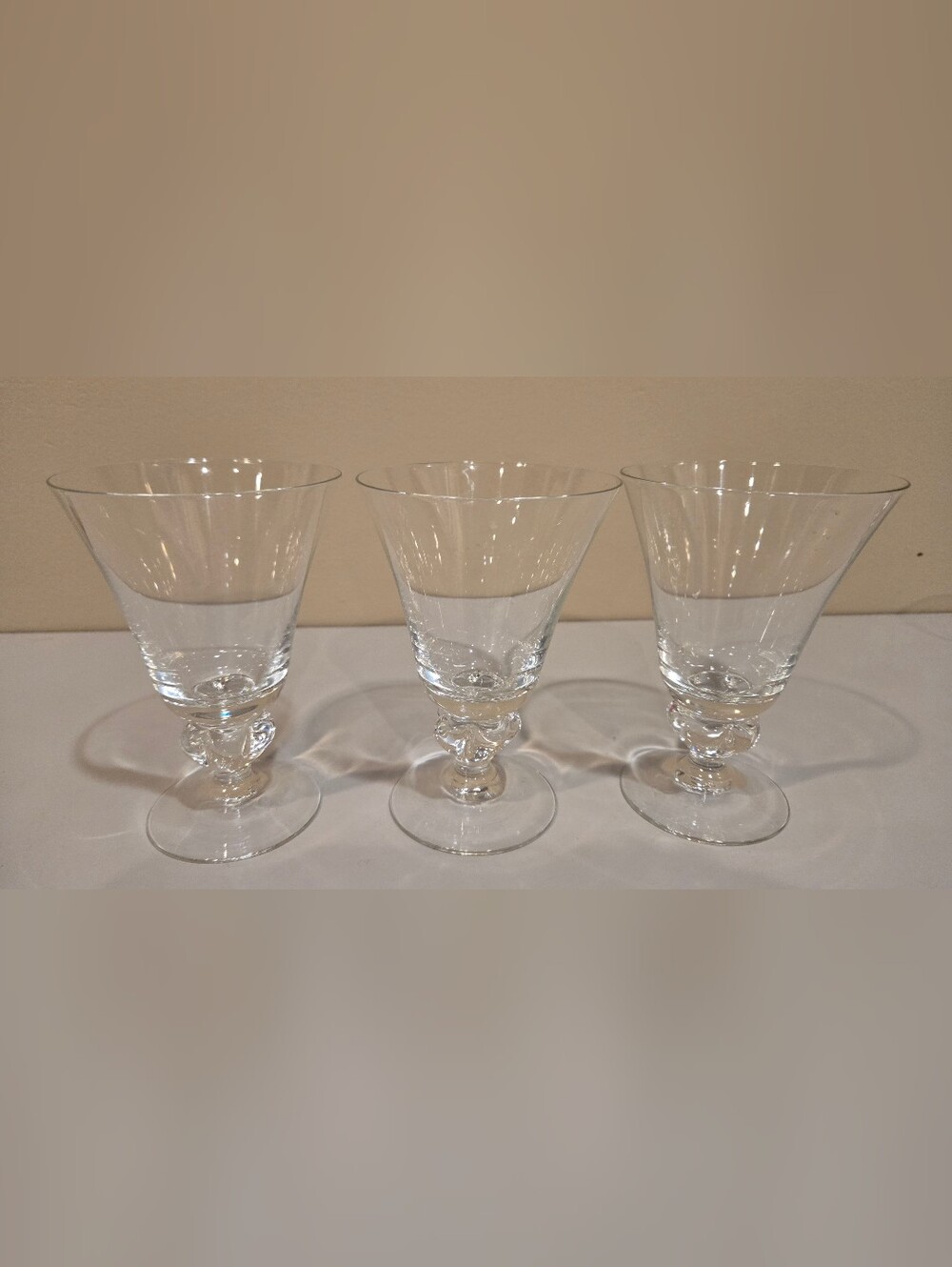 Vintage Astrid Five Lobe Stem Wine Or Water Goblet Made In Sweden X3
